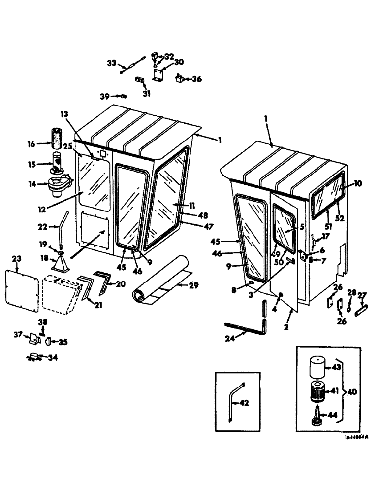 Схема запчастей Case IH 403 - (234) - OPERATORS CAB, 37-3/4 IN. WIDE W/REAR, SIDE MOUNTED AIR FILTER (90) - PLATFORM, CAB, BODYWORK AND DECALS