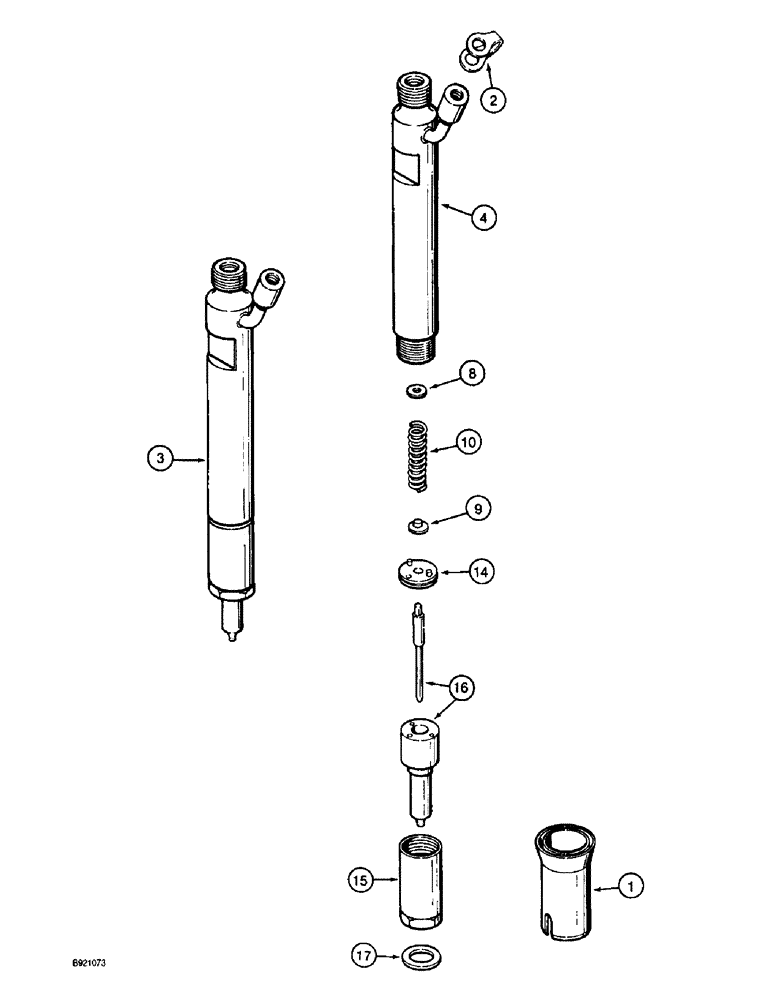 Схема запчастей Case IH 2022 - (3-16) - FUEL INJECTION NOZZLE, 6TA-830 ENGINE (02) - FUEL SYSTEM