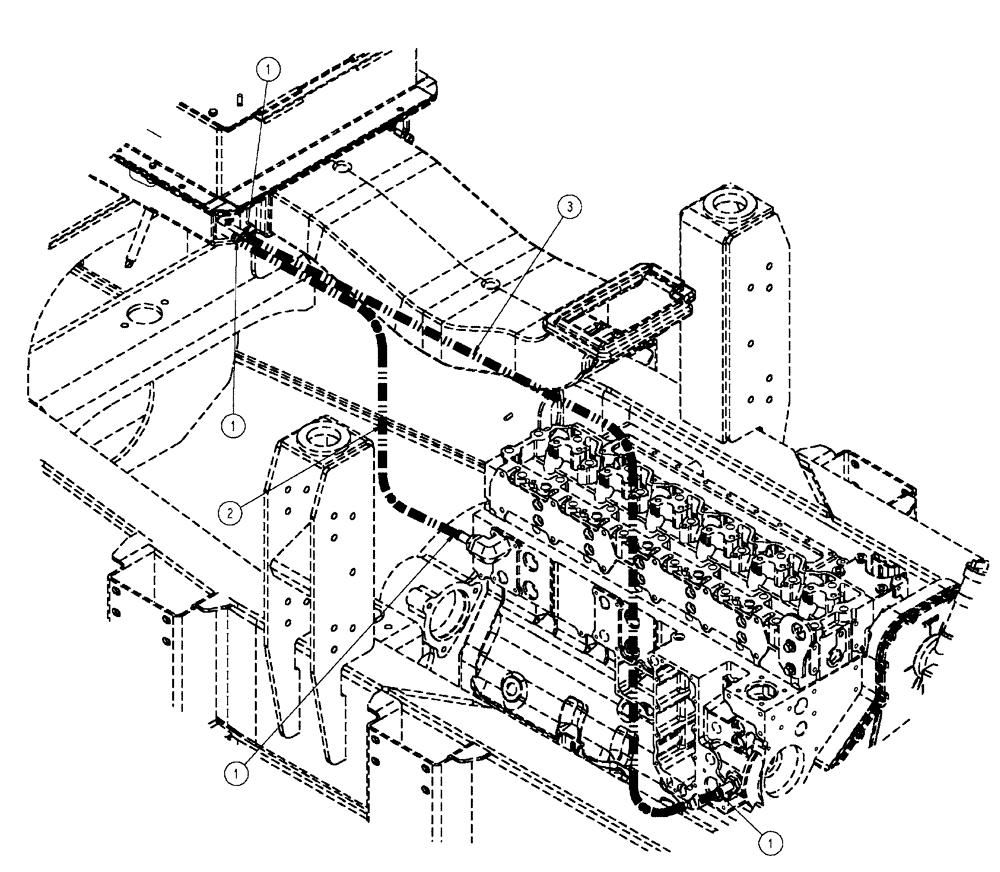 Схема запчастей Case IH FLX3510 - (02-025) - HEATER HOSE GROUP (01) - ENGINE