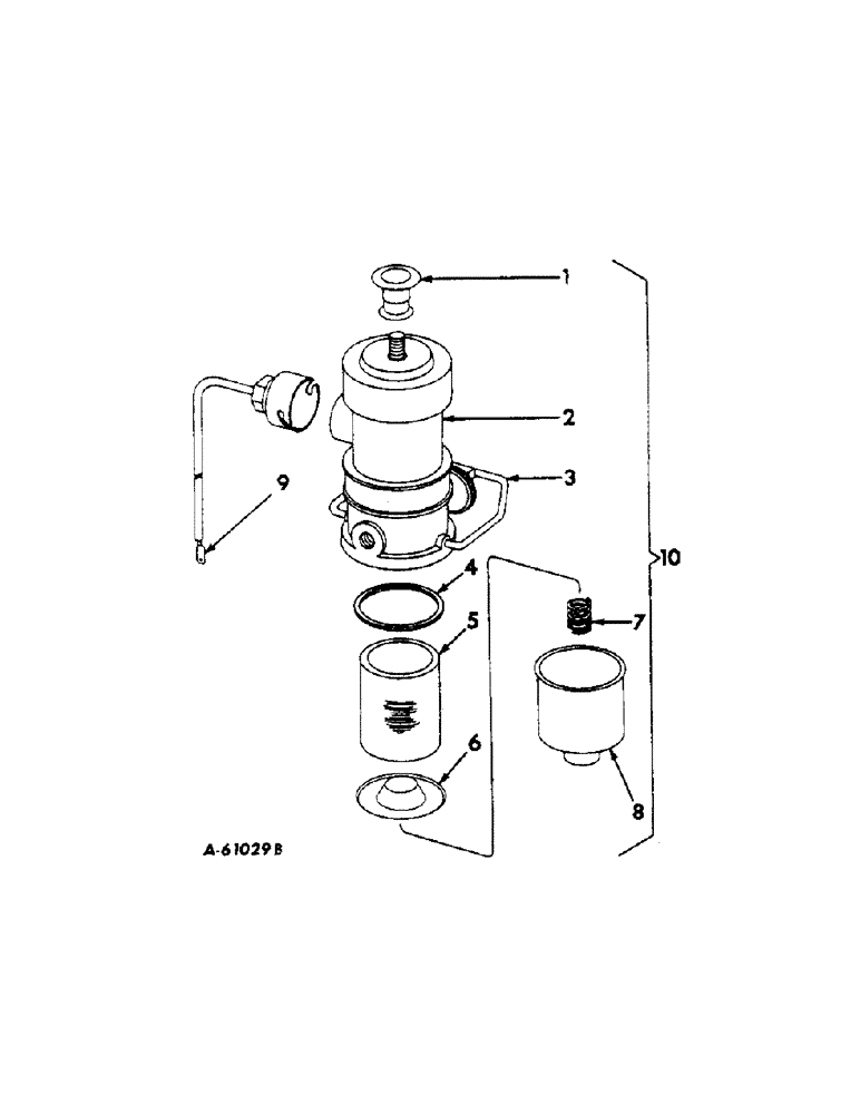 Схема запчастей Case IH 414 - (356[1]) - ELECTRIC FUEL PUMP, 414, CH813F TO CH1568G, 420, CH1372F TO CH2820G, 416, CH501H AND ABOVE (10) - ENGINE