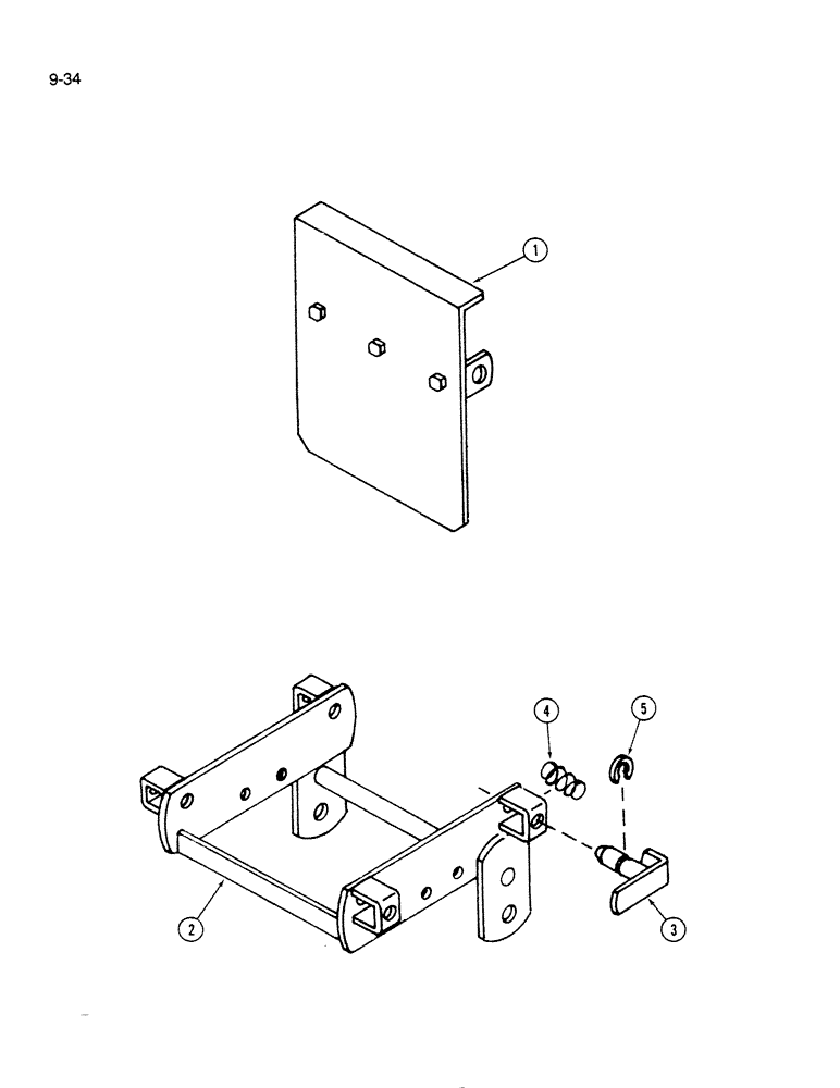 Схема запчастей Case IH 60MB - (9-034) - FRONT DRIVE FRAME AND COVER, 60MB MOWER (03) - CHASSIS/MOUNTED EQUIPMENT