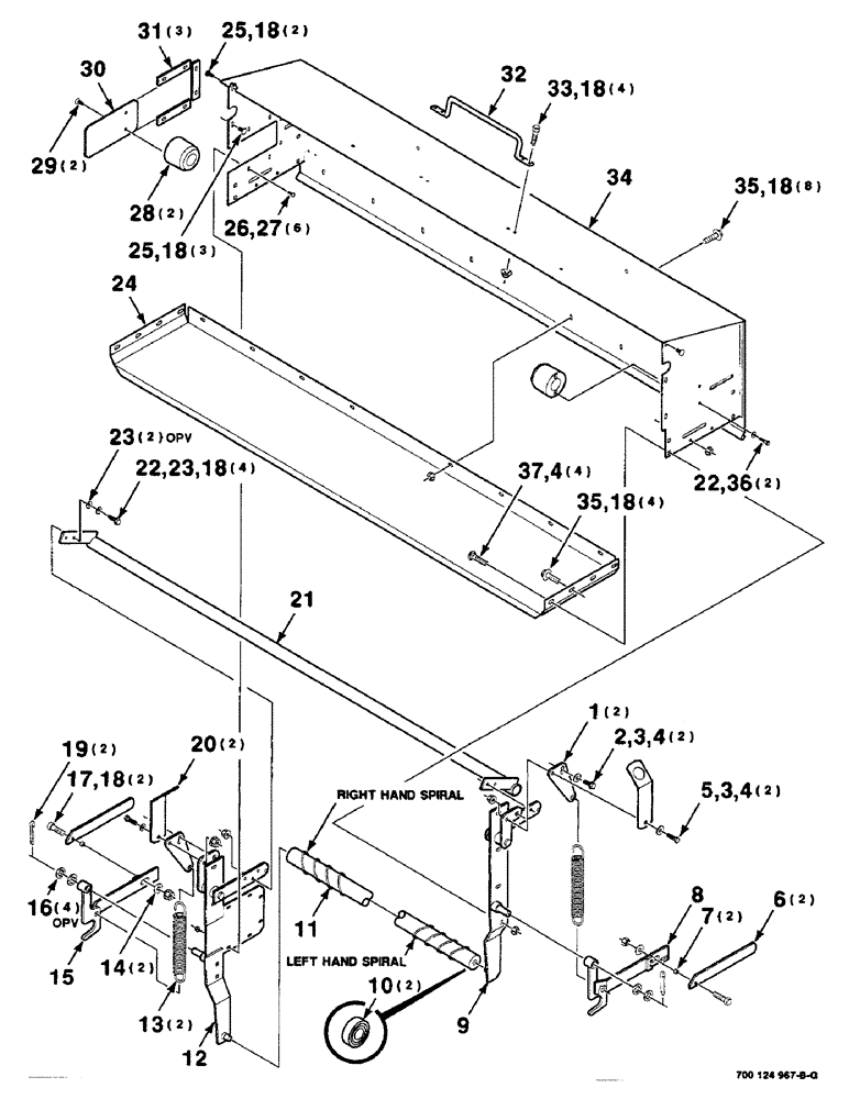 Схема запчастей Case IH 8465 - (7-22) - MESH WRAP, BOX ASSEMBLY, SERIAL NUMBER CFH0073272 AND LATER (12) - MAIN FRAME
