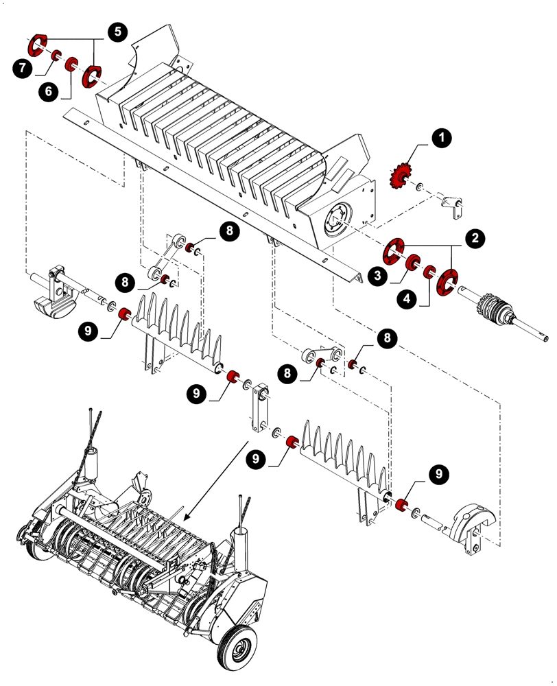 Схема запчастей Case IH RB464 - (00.00RB212) - MAINTENANCE PARTS, STUFFER FEEDER (00) - GENERAL