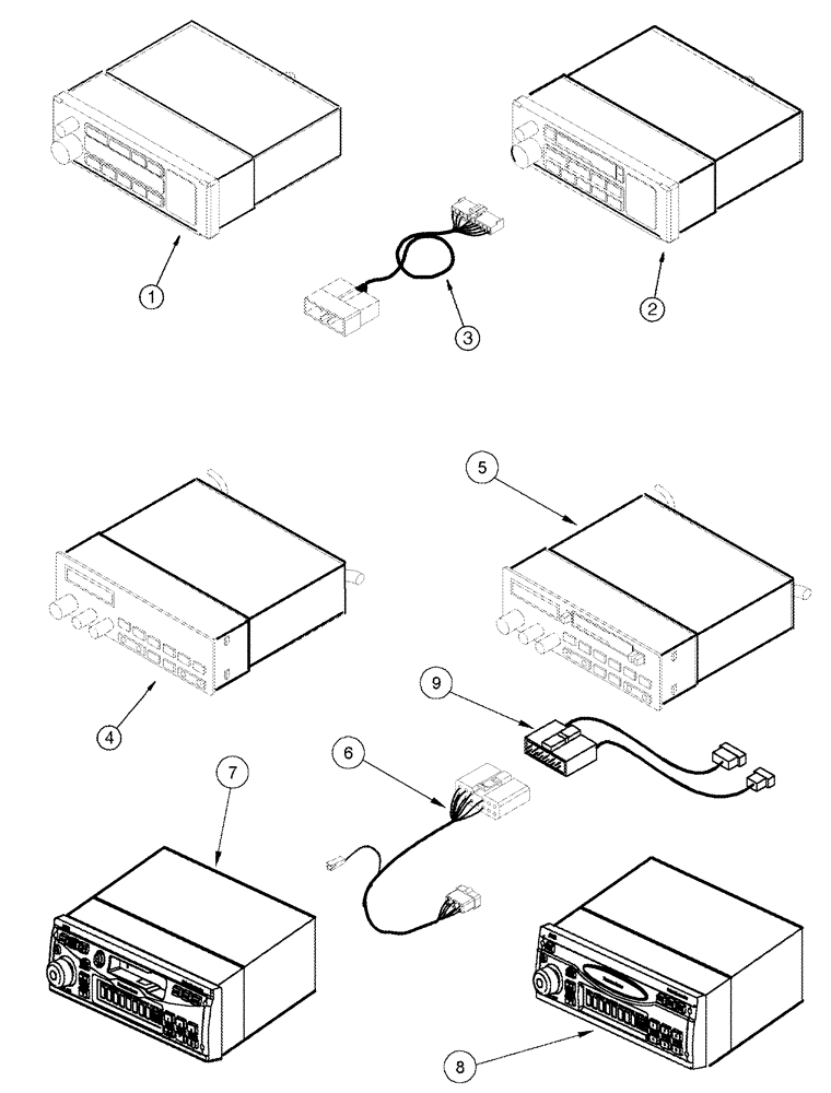 Схема запчастей Case IH 2388 - (04-12) - RADIO (06) - ELECTRICAL