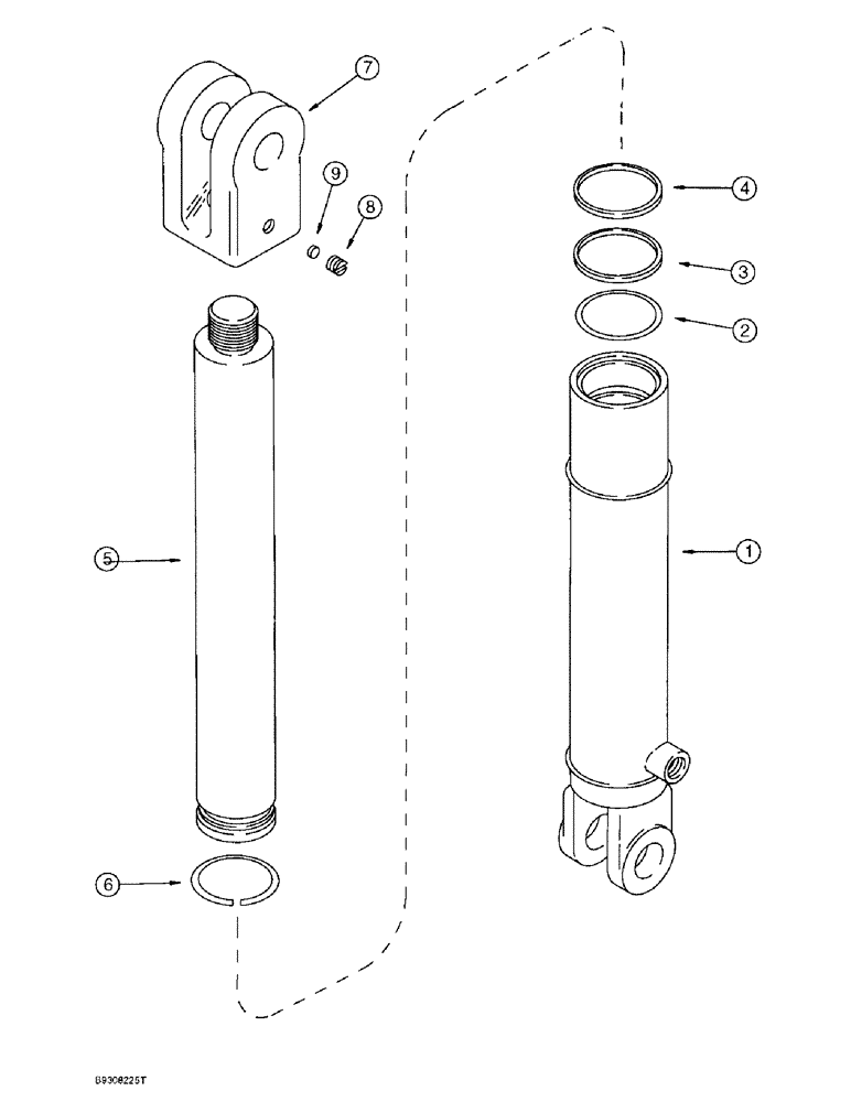 Схема запчастей Case IH 955 - (8-32) - HYDRAULIC CYLINDER - 1345980C1 (08) - HYDRAULICS