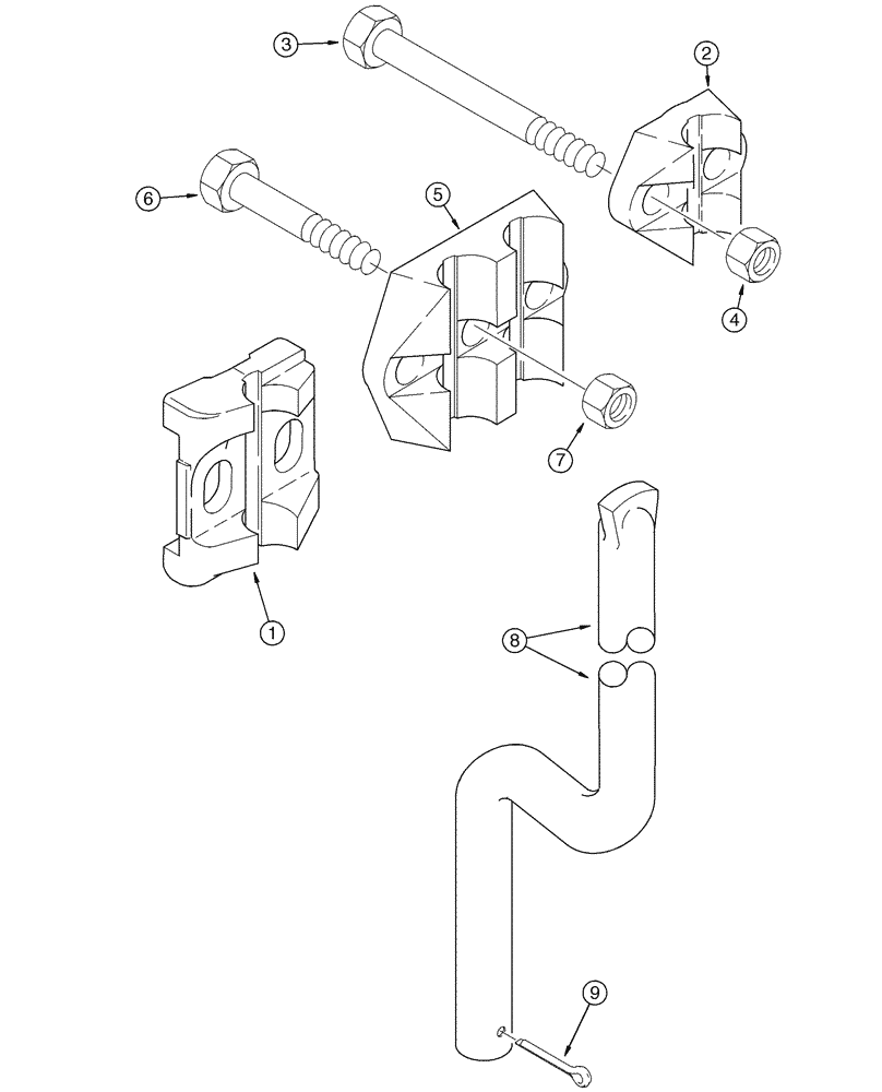 Схема запчастей Case IH 165 - (09-11) - SHANKS AND CLAMPS, COULTER (09) - CHASSIS/ATTACHMENTS