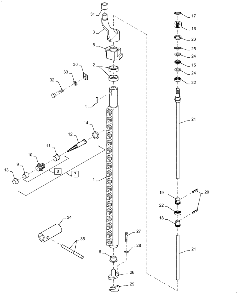 Схема запчастей Case IH CPX620 - (09A-23) - PICKER BARS AND SPINDLES (13) - PICKING SYSTEM