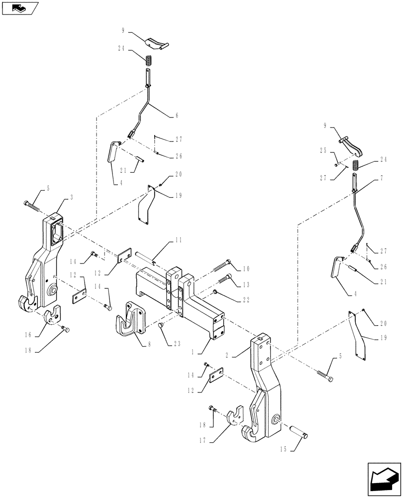 Схема запчастей Case IH STEIGER 450 - (37.120.07) - QUICK COUPLER - ASSY - CAT 3 - 4N (37) - HITCHES, DRAWBARS & IMPLEMENT COUPLINGS