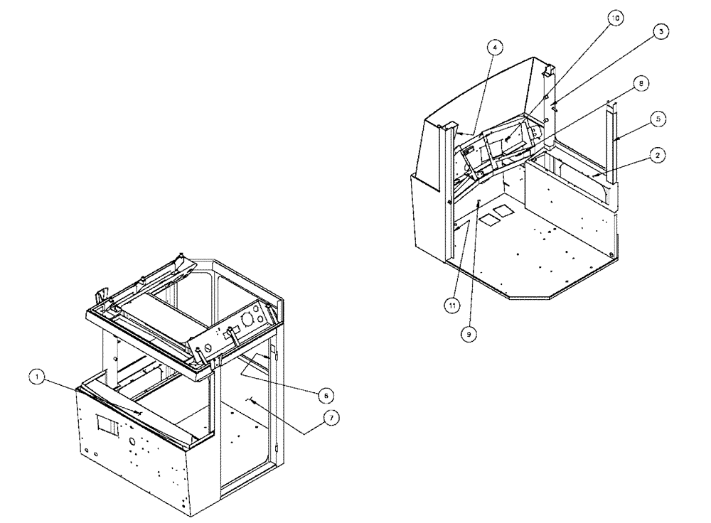 Схема запчастей Case IH FLX3300B - (01-019) - INTERIOR TRIM & INSULATION (10) - CAB