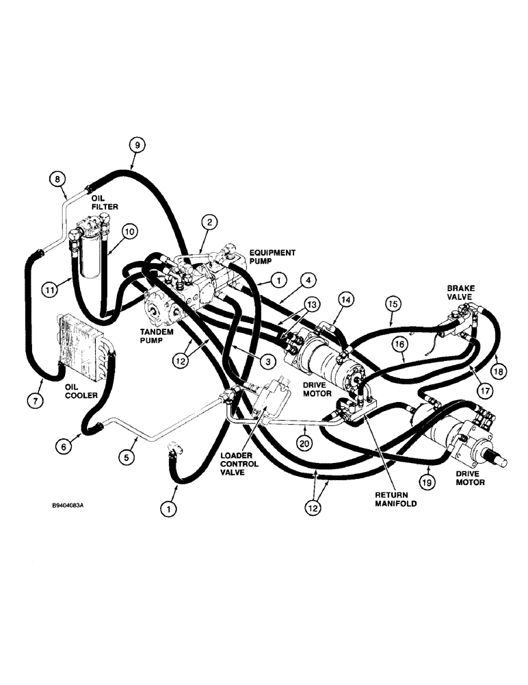Схема запчастей Case IH 1825 - (1-16) - PICTORIAL INDEX, HYDROSTATIC DRIVE HYDRAULICS EUROPEAN MODELS, P.I.N. JAF0140357 & AFTER (00) - PICTORIAL INDEX