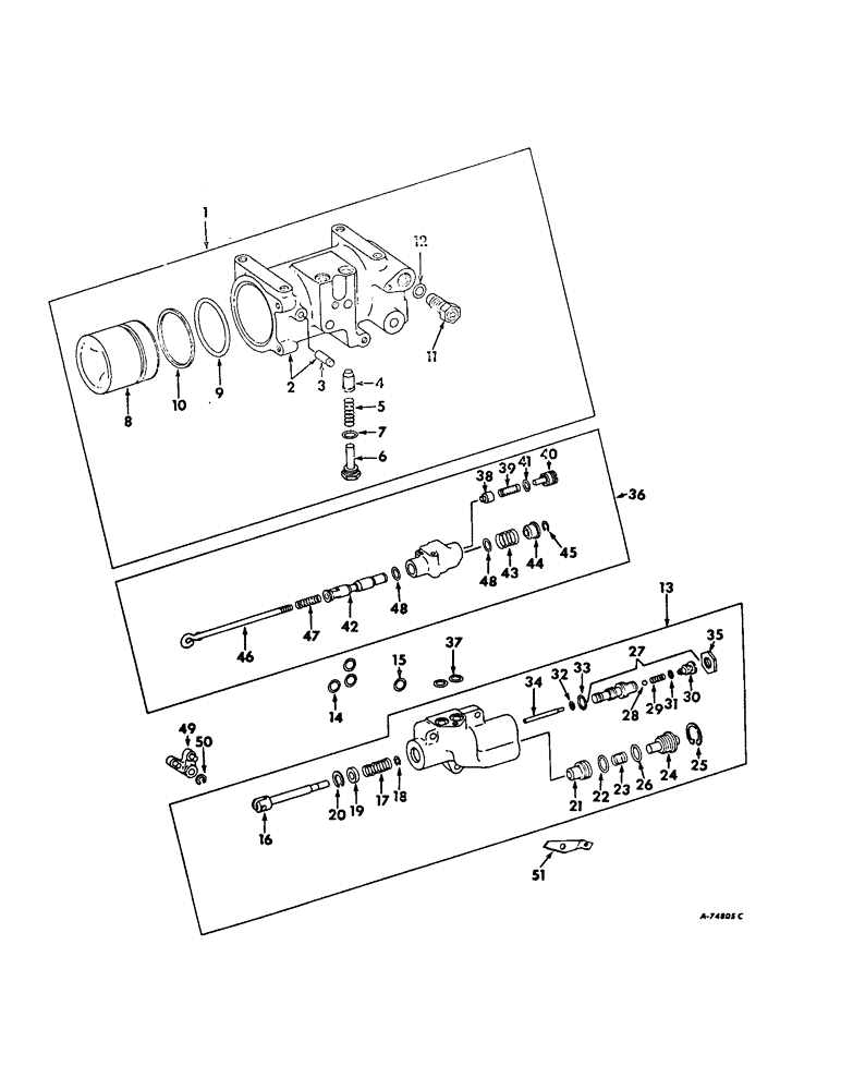 Схема запчастей Case IH 706 - (F-16) - HYDRAULICS SYSTEM, DRAFT CONTROL CYLINDER AND VALVE (07) - HYDRAULIC SYSTEM