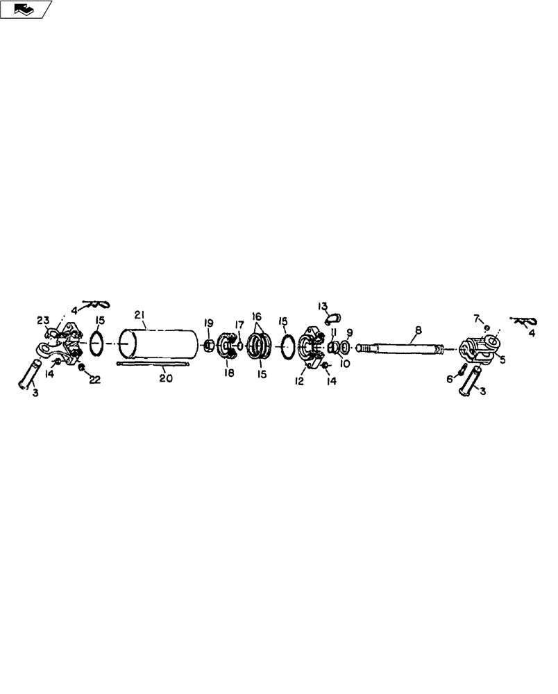 Схема запчастей Case IH 600 SERIES - (35.100.01) - HYDRAULIC CYLINDER ASSEMBLY (35) - HYDRAULIC SYSTEMS