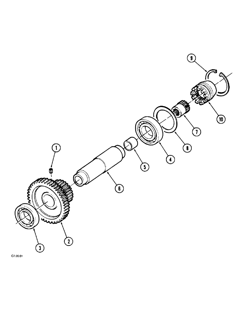 Схема запчастей Case IH 2140 - (6-042) - P.T.O. DRIVE, 8+8 (06) - POWER TRAIN