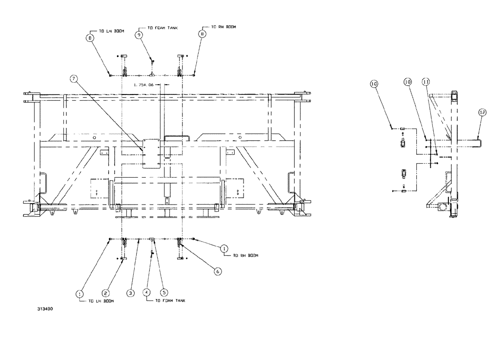 Схема запчастей Case IH SPX3185 - (254) - OPTIONS, FOAM MARKER SOLENOID GROUP, TURBO (88) - ACCESSORIES