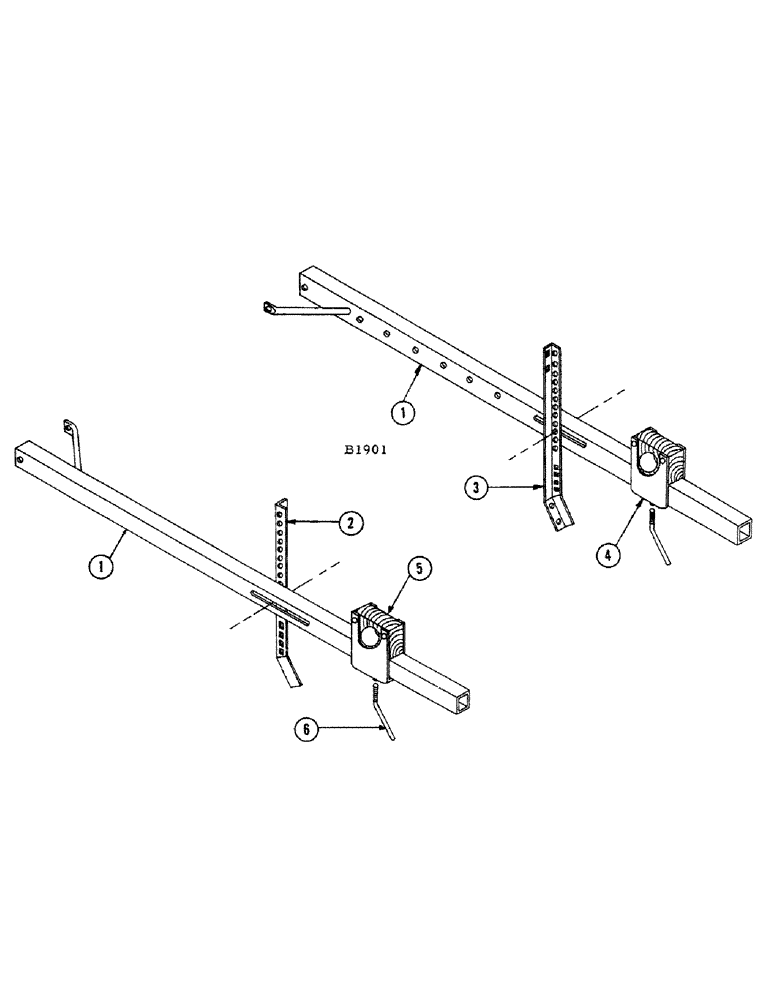 Схема запчастей Case IH 1010 - (014[A]) - REEL SUPPORTS (58) - ATTACHMENTS/HEADERS
