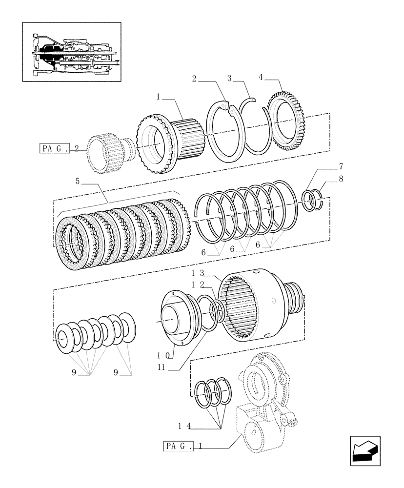 Схема запчастей Case IH MXM175 - (1.28.7/01[03]) - CLUTCH ENGAGEMENT (03) - TRANSMISSION