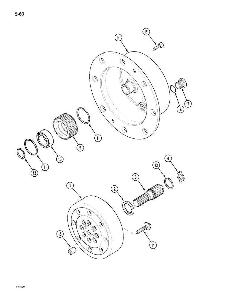 Схема запчастей Case IH 895 - (5-60) - MECHANICAL FRONT DRIVE ZF, PLANETARY DRIVE (05) - STEERING