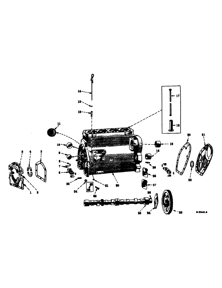 Схема запчастей Case IH SUPER C - (010) - ENGINE, CRANKCASE, FRONT COVER, CAMSHAFT AND RELATED PARTS (01) - ENGINE