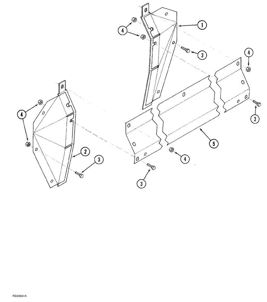 Схема запчастей Case IH 1015 - (9-044) - FEEDER FACE DEFLECTOR, FOR 1420, 1440, 1460 AND 1480 COMBINE (58) - ATTACHMENTS/HEADERS