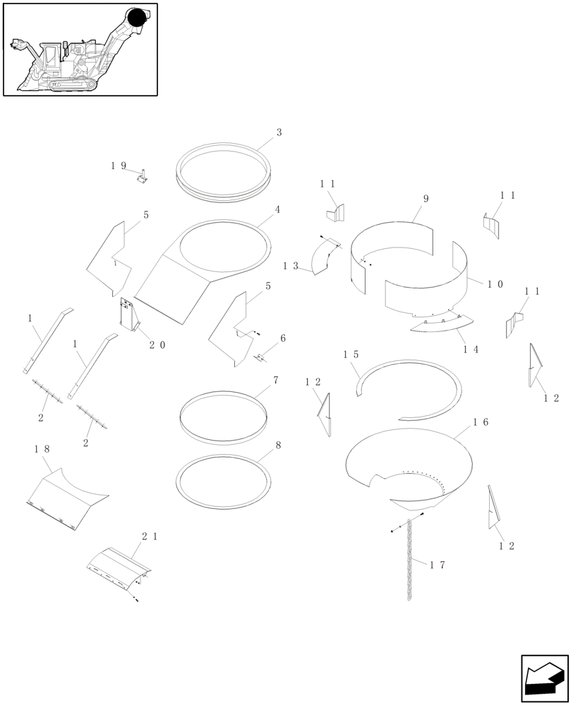 Схема запчастей Case IH A4000 - (A07.01[01]) - CLEANING CHAMBER Mainframe & Functioning Components