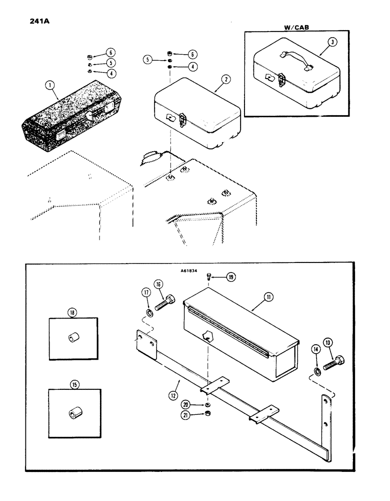 Схема запчастей Case IH 1070 - (241A) - TOOL BOX (09) - CHASSIS/ATTACHMENTS