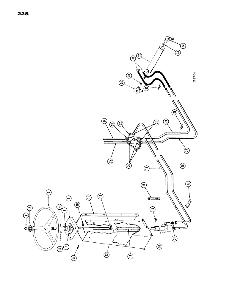 Схема запчастей Case IH 1660 - (228) - HYDROSTATIC STEERING SYSTEM (41) - STEERING