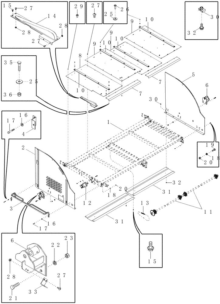 Схема запчастей Case IH 2555 - (09D-15A) - BASKET DOOR - ASN JFG010001 (16) - BASKET