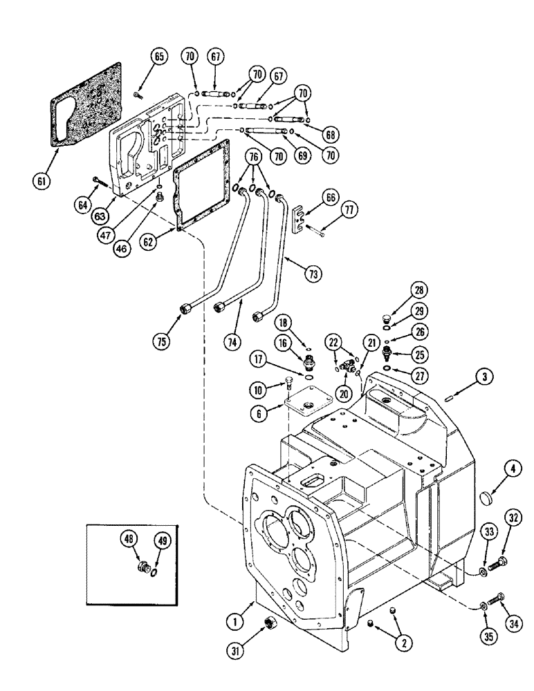 Схема запчастей Case IH 8920 - (6-002) - CLUTCH HOUSING (06) - POWER TRAIN