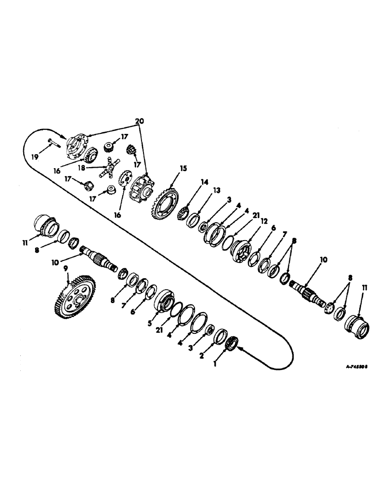 Схема запчастей Case IH 806 - (B-09) - POWER TRAIN, DIFFERENTIAL (03) - POWER TRAIN