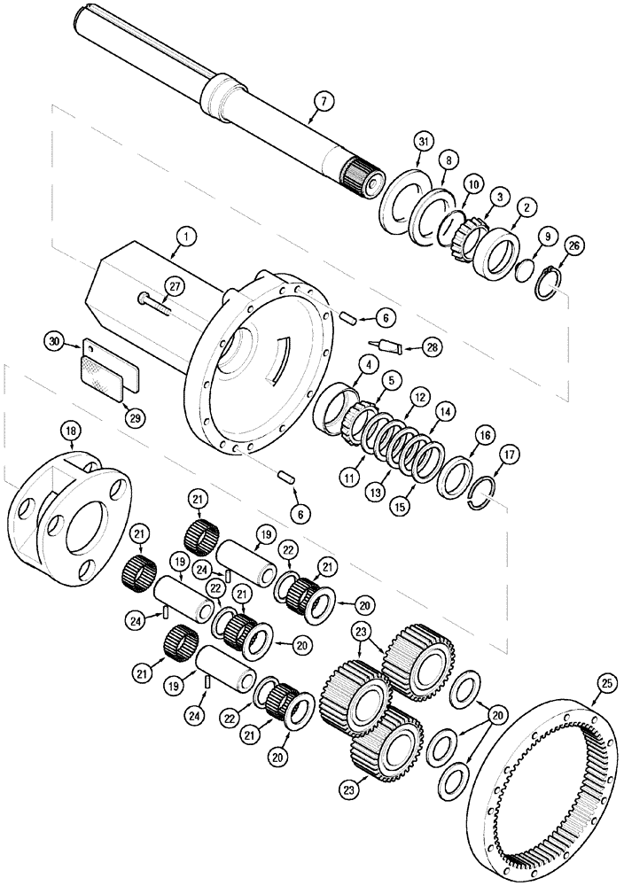 Схема запчастей Case IH MX150 - (06-12) - REAR AXLE (21) - TRANSMISSION