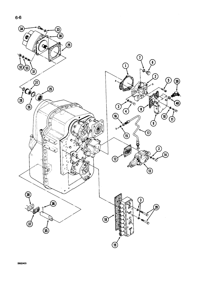 Схема запчастей Case IH 9260 - (6-006) - TRANSMISSION (06) - POWER TRAIN