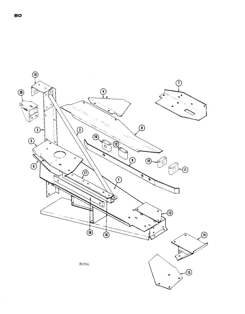Схема запчастей Case IH 402 - (80) - R.H. INNER ROW, ROWS 2, 3 AND 4 (58) - ATTACHMENTS/HEADERS