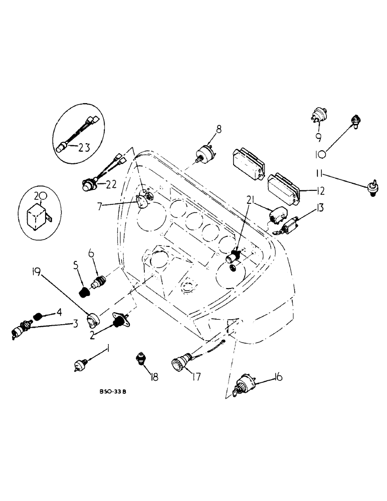 Схема запчастей Case IH 784 - (08-017) - ELECTRICAL SWITCHES AND FUSES (06) - ELECTRICAL