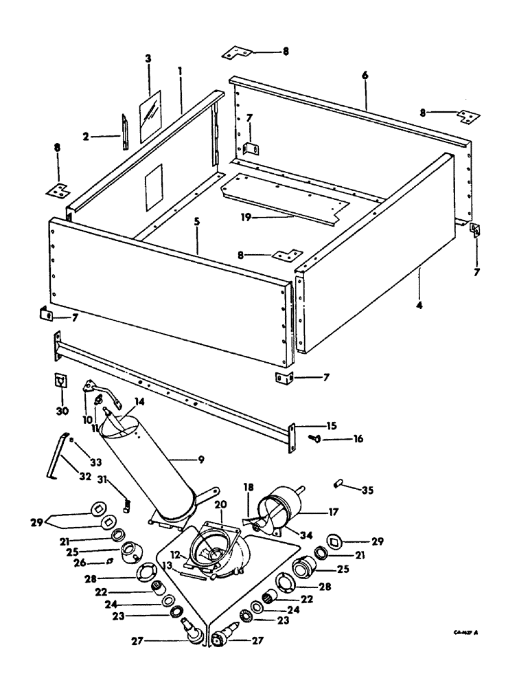 Схема запчастей Case IH 715 - (26-10) - GRAIN TANK, GRAIN TANK EXTENSION W/INCLINED DELIVERY, 19 INCHES HIGH Grain Tank