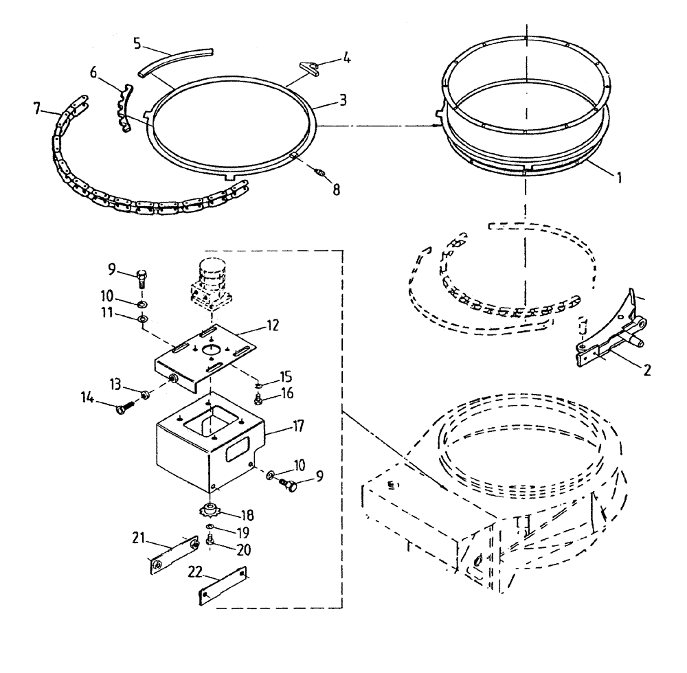 Схема запчастей Case IH 7000 - (A03-27) - PRIMARY EXTRACTOR HOOD HYDRAULIC SLEW, SERIAL #7908 AND ONWARDS Mainframe & Functioning Components