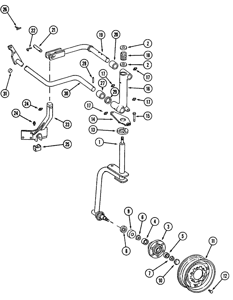 Схема запчастей Case IH 800 - (9-05) - FRONT FURROW WHEEL (09) - CHASSIS/ATTACHMENTS
