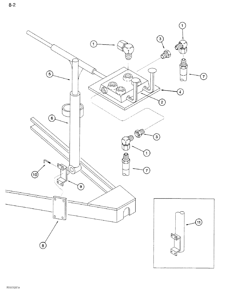 Схема запчастей Case IH 1250 - (8-02) - HYDRAULIC CONTROL VALVE, VERTICAL AUGER, 1250 MACHINES, PRIOR TO P.I.N. 7001 (07) - HYDRAULICS