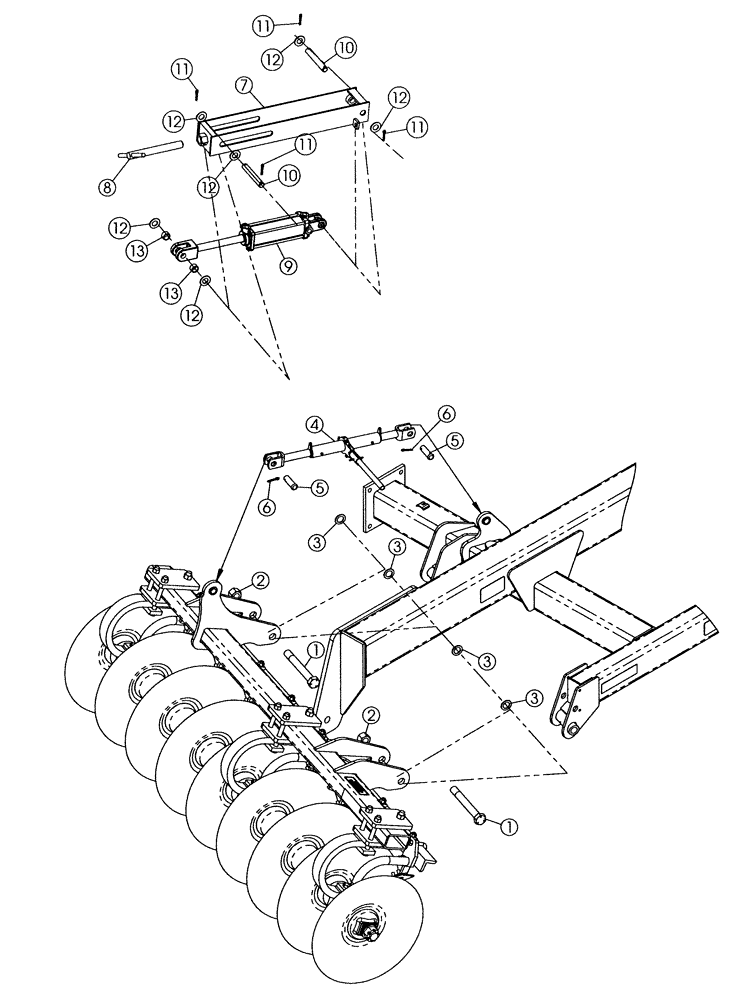 Схема запчастей Case IH 690 - (75.200.01) - DISK DEPTH ADJUST (ALL QUANTITIES ARE FOR ONE GANG ASSEMBLY) 