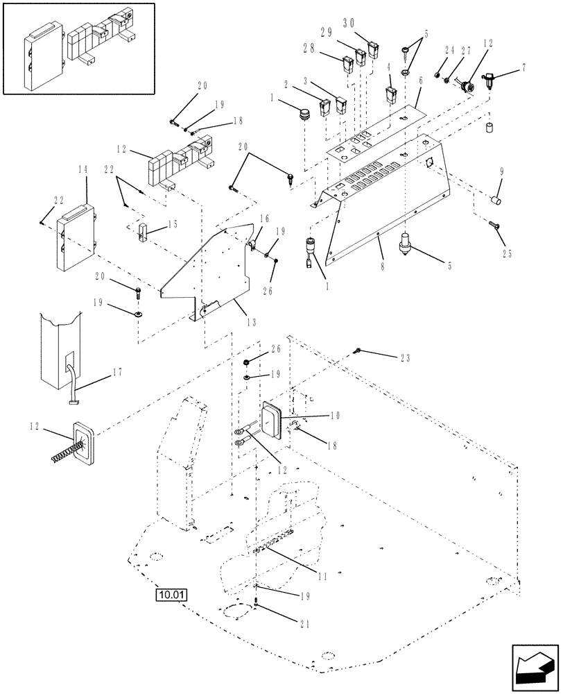 Схема запчастей Case IH WDX1202S - (06.08[2]) - CAB ELECTRICAL (06) - ELECTRICAL SYSTEMS