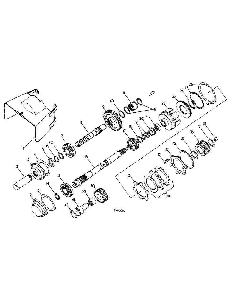 Схема запчастей Case IH 258 - (07-052) - INDEPENDENT POWER TAKE OFF, SINGLE SPEED, INDEPENDENT POWER TAKE-OFF (04) - Drive Train