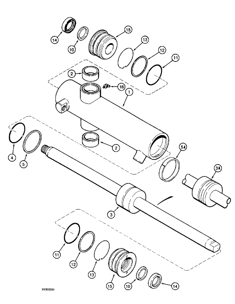 Схема запчастей Case IH 2055 - (5-18) - STEERING CYLINDER ASSEMBLY (04) - STEERING