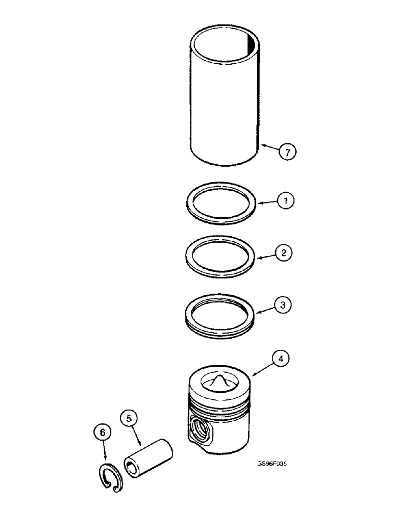 Схема запчастей Case IH 1800 - (2-42) - PISTONS, 6TA-590 ENGINE (01) - ENGINE