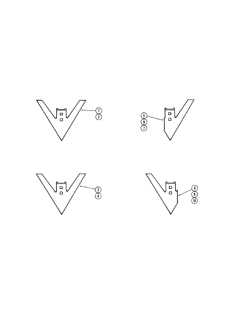 Схема запчастей Case IH 100-SERIES - (16[1]) - SWEEPS, PRIOR TO SN1605900 