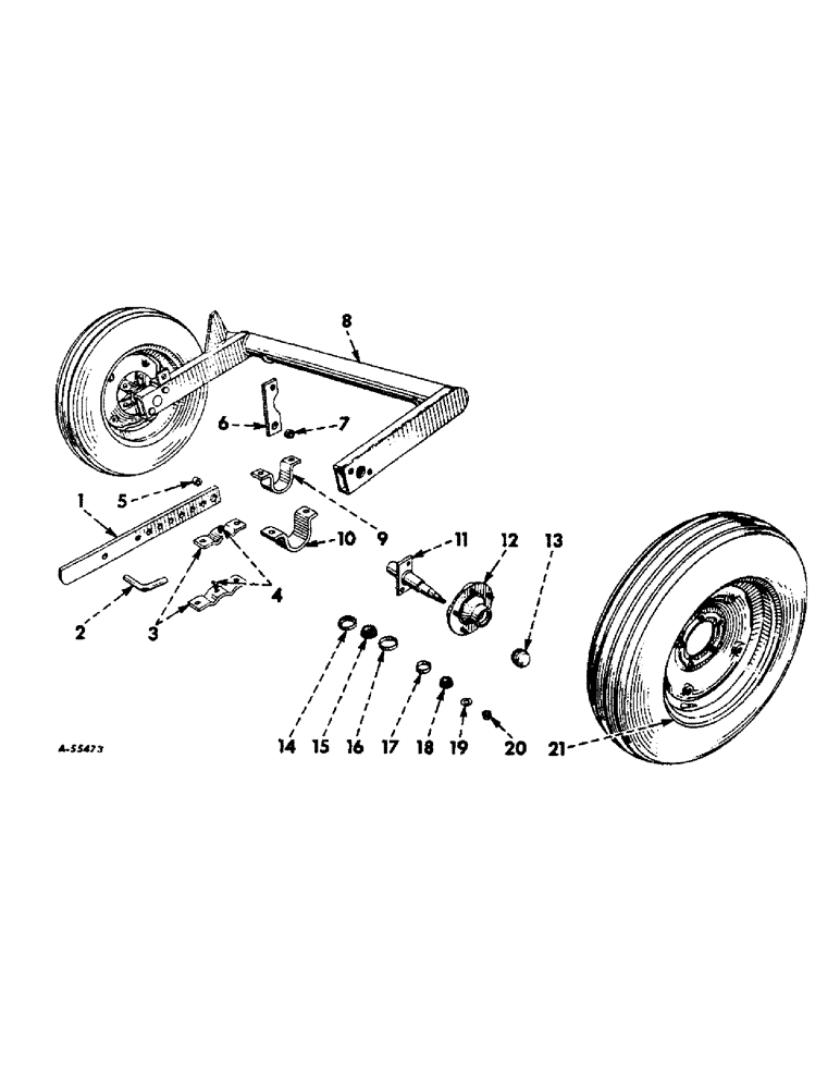 Схема запчастей Case IH 45V - (F-5) - WHEEL SHAFT ASSEMBLY 