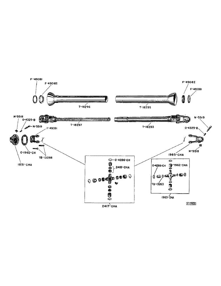 Схема запчастей Case IH 604 - (007) - P.T.O. HOOK-UP 