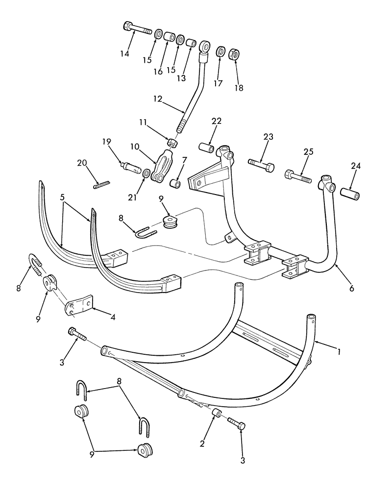 Схема запчастей Case IH SBX550 - (023) - NEEDLE, YOKE & GUARD (62) - PRESSING - BALE FORMATION