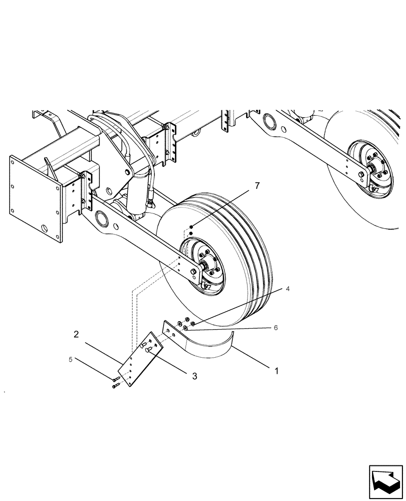 Схема запчастей Case IH 1250 - (75.200.15) - MUDSCRAPERS - 24 ROW 10.0-15 WING TIRES (75) - SOIL PREPARATION