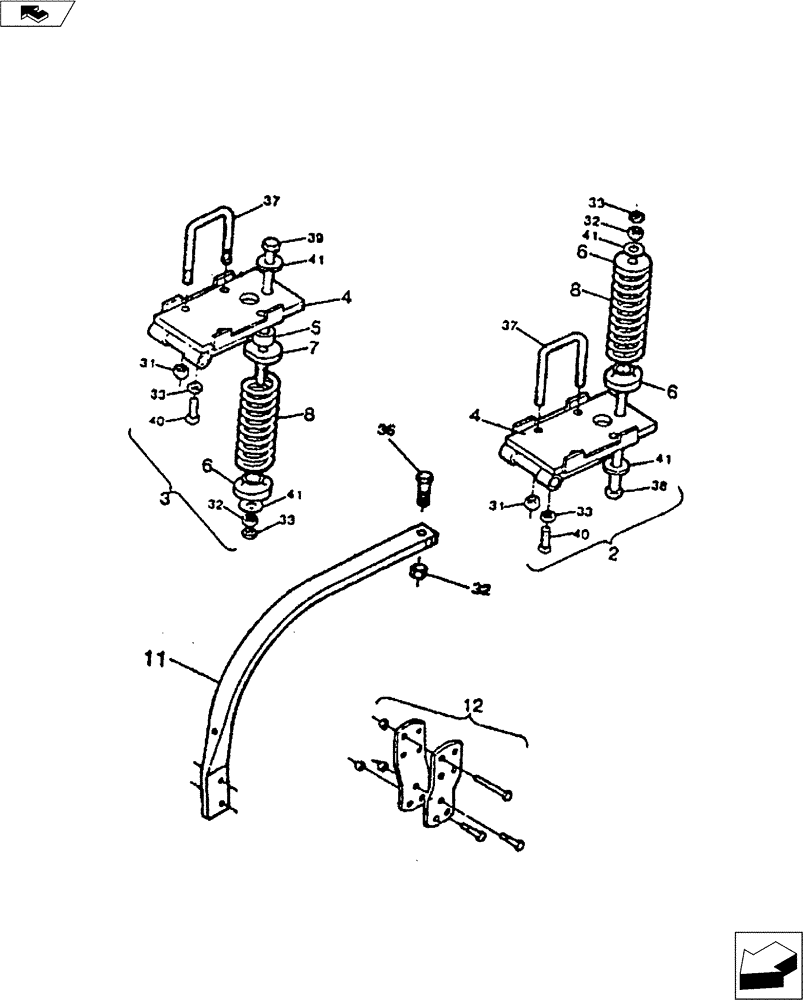 Схема запчастей Case IH FERTILIZER - (75.200.01) - SPRING 1" X 2" SIDE MOUNT SHANK ASSEMBLY (75) - SOIL PREPARATION