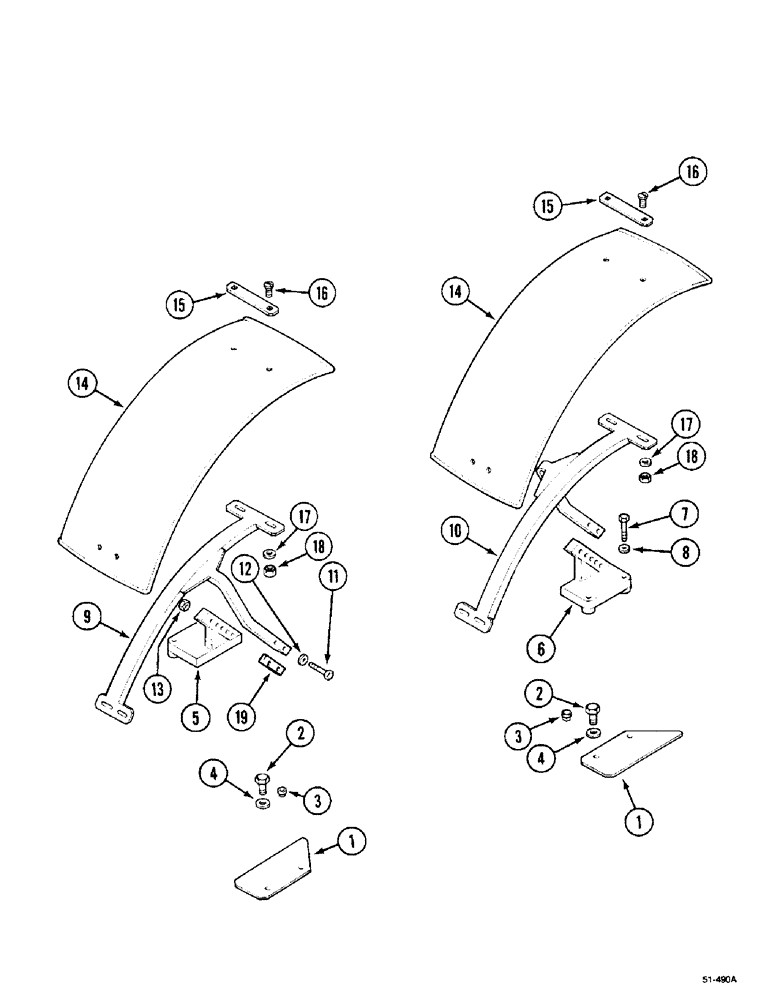 Схема запчастей Case IH 5150 - (9B-8) - FENDERS - FRONT WHEEL, (JJF1026170 - ), MFD TRACTORS (09) - CHASSIS/ATTACHMENTS