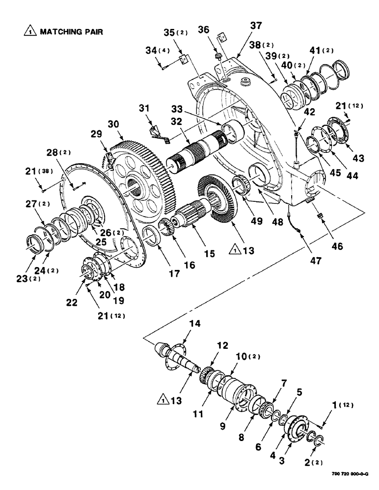 Схема запчастей Case IH 8585 - (2-18) - GEARBOX ASSEMBLY, 700720000 GEARBOX ASSEMBLY COMPLETE Driveline